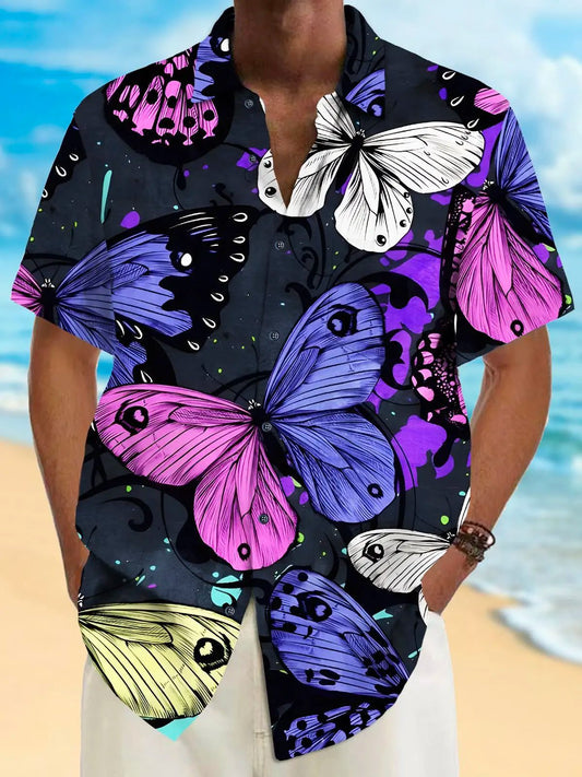 Colorful 3D Print Hawaiian Shirts for Men