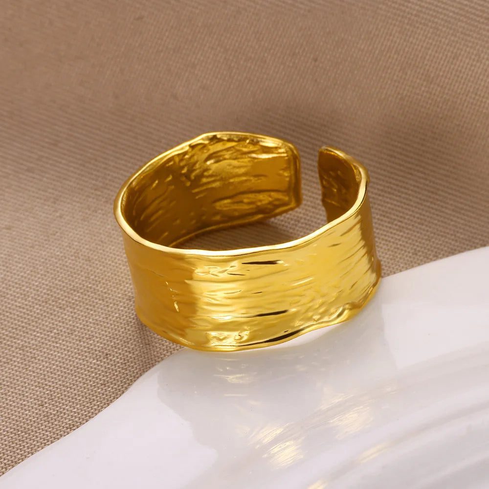 Adjustable Gold Stainless Steel Waterproof Rings