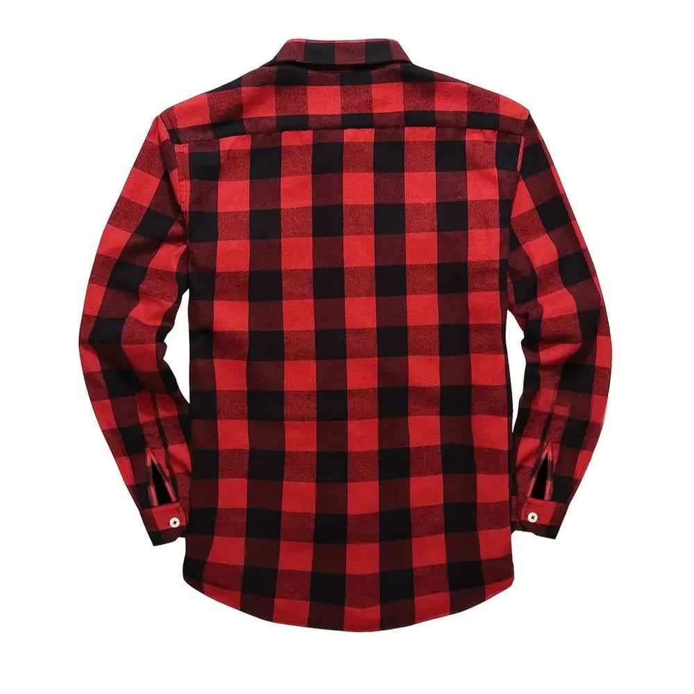 Men's Long Sleeve Plaid Flannel Shirt