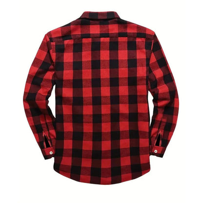 Men's Long Sleeve Plaid Flannel Shirt