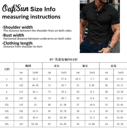 High-Quality Men's Golf Polo Shirt - Summer