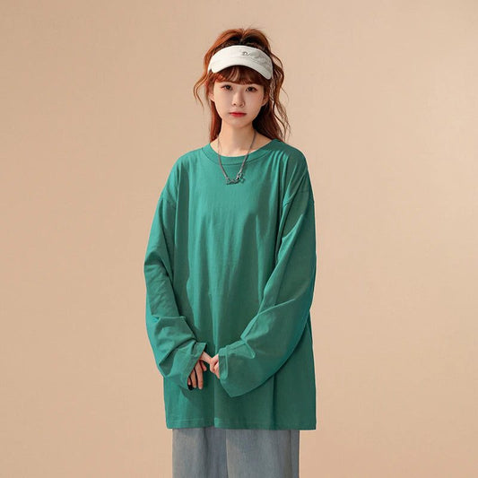 Trendy Long Sleeve Cotton T-Shirts for Women