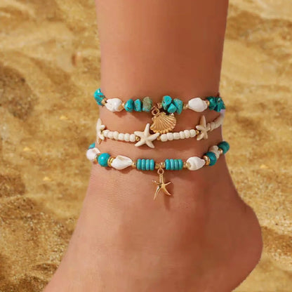Boho Vintage Turquoise Anklet for Women
