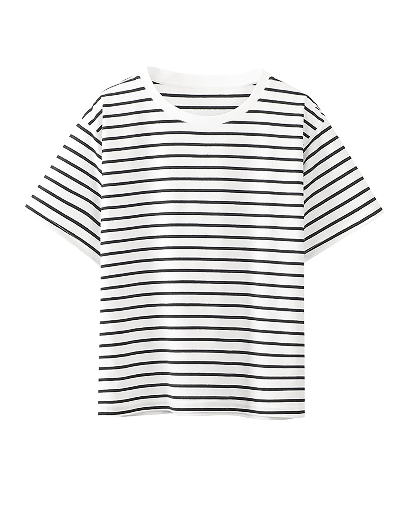 Cozy Striped Short Sleeve T-Shirts for Women