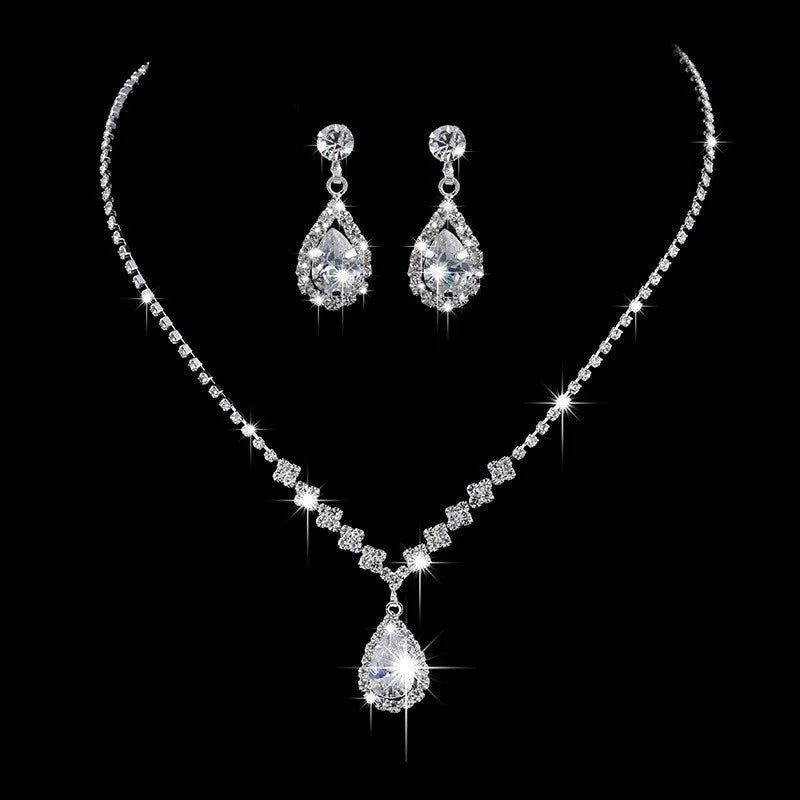 Elegant Crystal Bridal Jewelry Set for Weddings