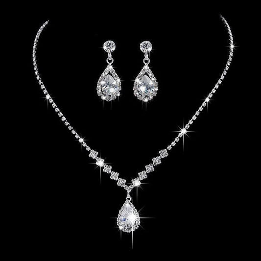 Elegant Crystal Bridal Jewelry Set for Weddings