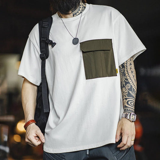 Men's Loose Pocket T-Shirt for Summer