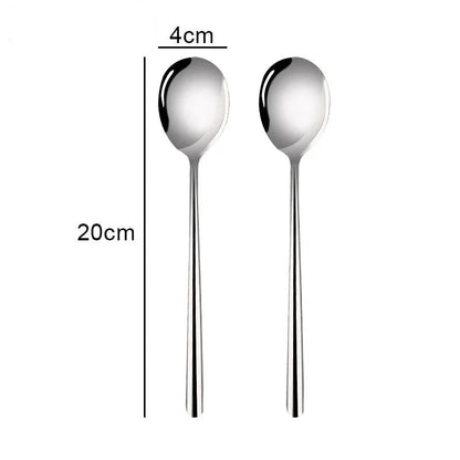 Large Stainless Steel Soup Spoons with Long Handle