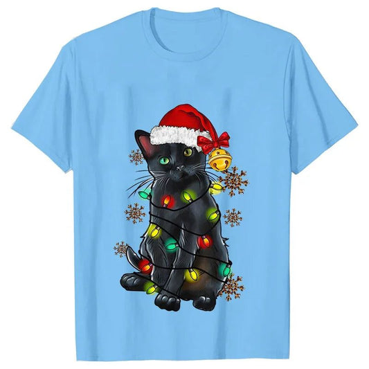 Funny Cat Christmas T-Shirt for Men