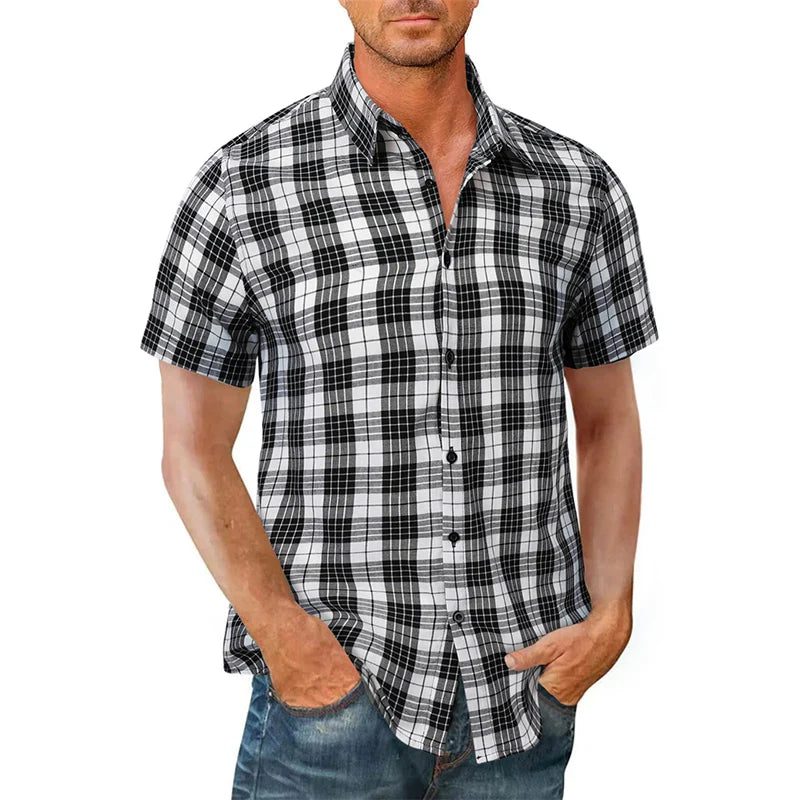 2023 Casual Plaid Flannel Shirt for Men