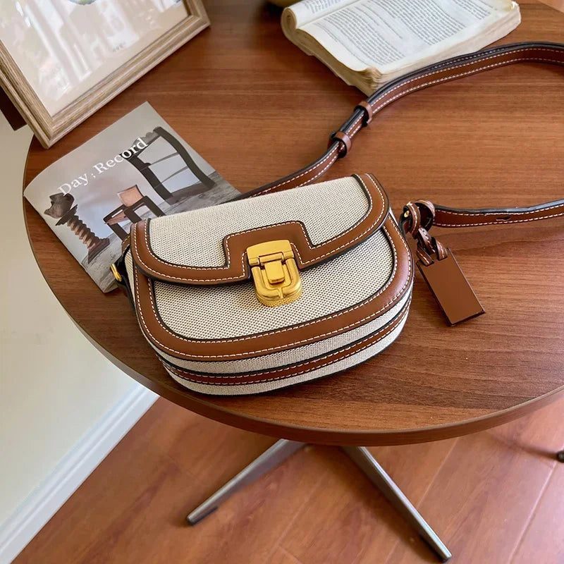 2024 Retro One Shoulder Crossbody Saddle Bag