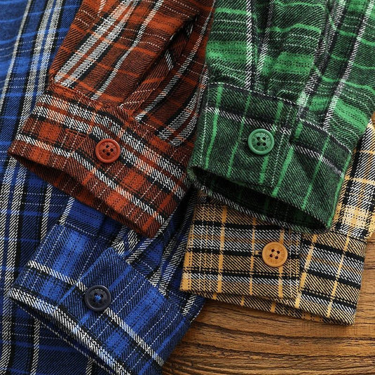 Men's 2024 Retro Flannel Plaid Shirt