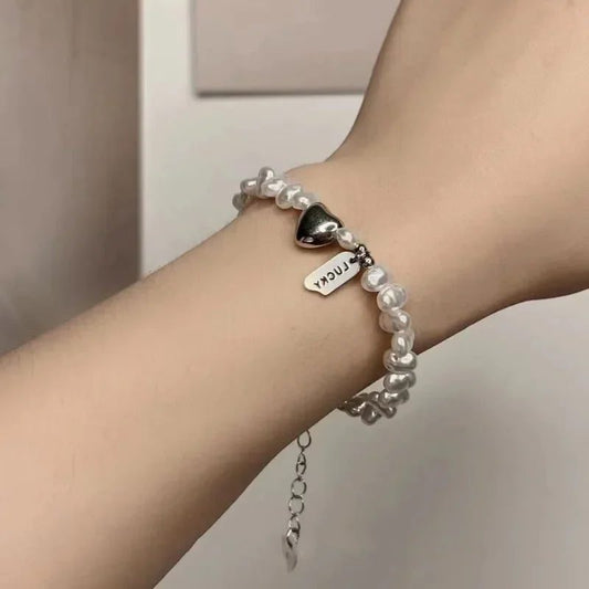 Luxury 925 Sterling Silver Pearl Knot Bracelet