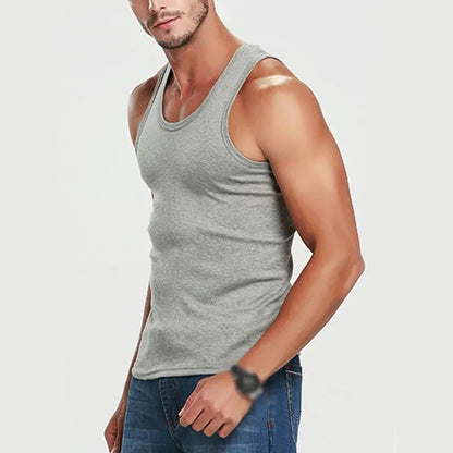 Comfortable Men's Ribbed Cotton Tank Top