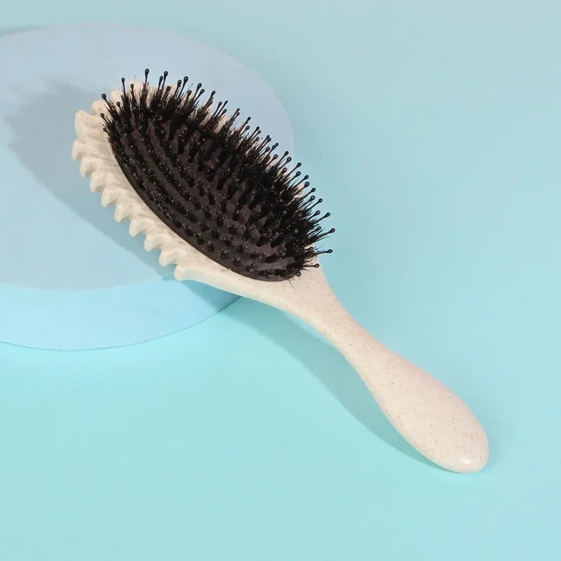 Detangling Boar Bristle Brush for Curly Hair