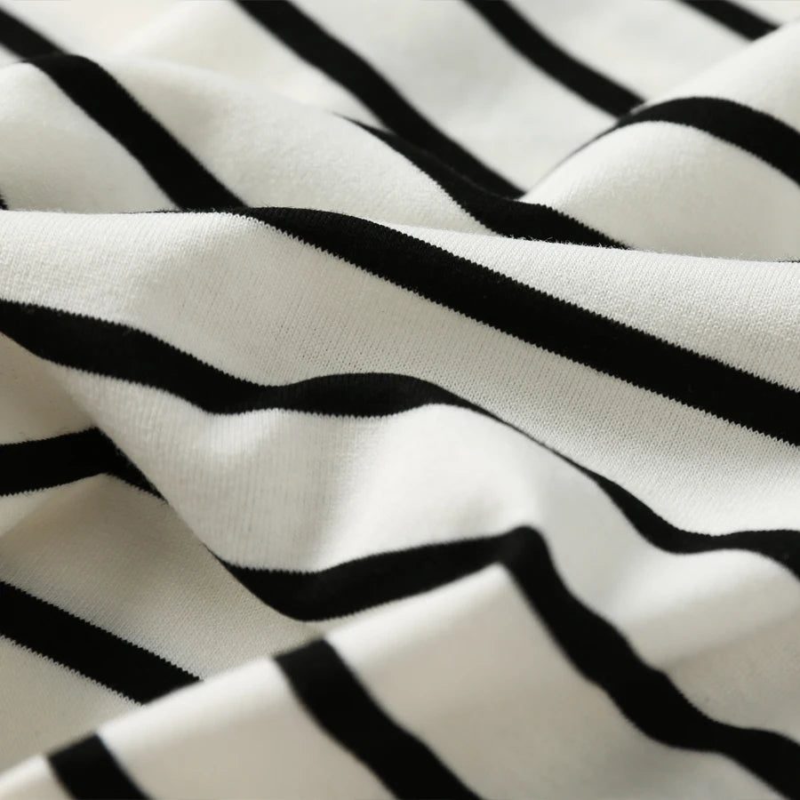 Summer Striped Cotton T-Shirts for Women