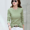 Elegant Striped Long Sleeve T-Shirt for Women