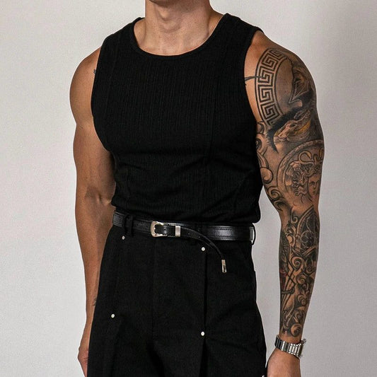 2024 Men's Ribbed Sleeveless Muscle Tank Top