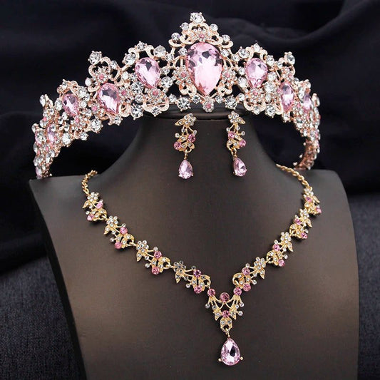 Luxury Bridal Crown Jewelry Set for Weddings