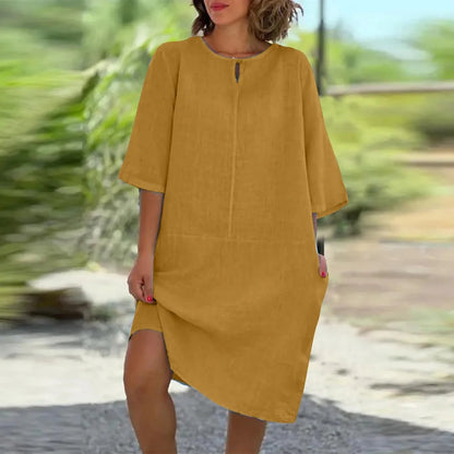 Trendy Cotton Linen Summer Dresses for Women