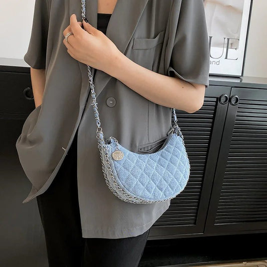Chic Denim Crossbody Handbags for Women