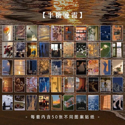 50 Sheets Washi Paper Stickers for Scrapbooking