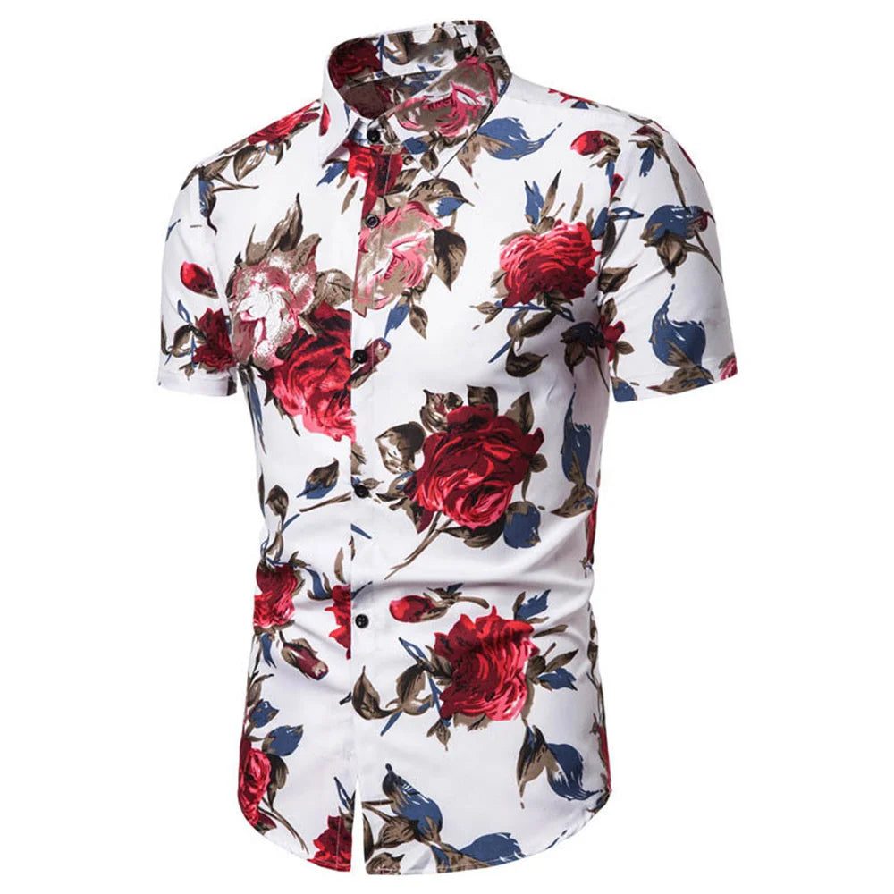 Men's Hawaiian Floral Shirt - Summer Style