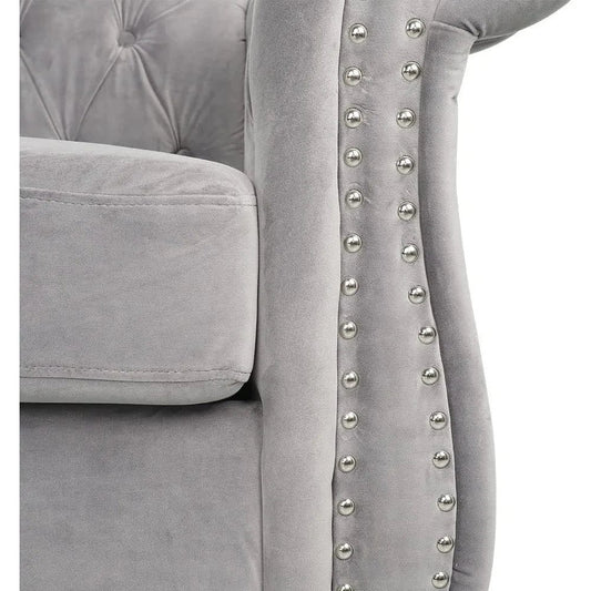 Modern 3-Seater Velvet Sofa for Living Room