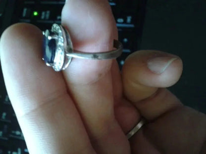 Elegant White Gold Sapphire Wedding Band