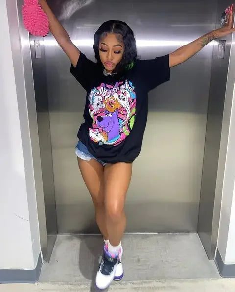 Casual Black T-Shirts for Women Summer 2023