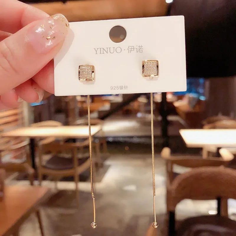 Elegant Double Pearl Dangle Earrings for Weddings