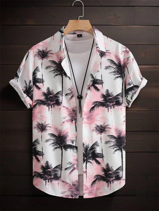 Men's Retro Hawaiian Shirt for Casual Style