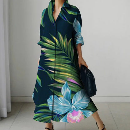 2024 Summer Hawaiian Print Women Dress Shirts