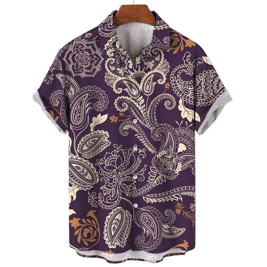 Men's Vintage 3D Print Hawaiian Shirts