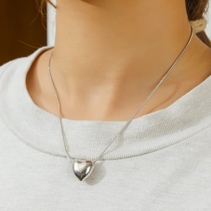 Waterproof Heart Pendant Necklace for Romantic Gifts