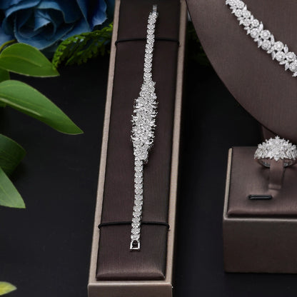 Luxury Wedding Jewelry Set: 4 Pieces