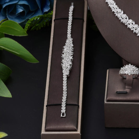 Luxury Wedding Jewelry Set: 4 Pieces