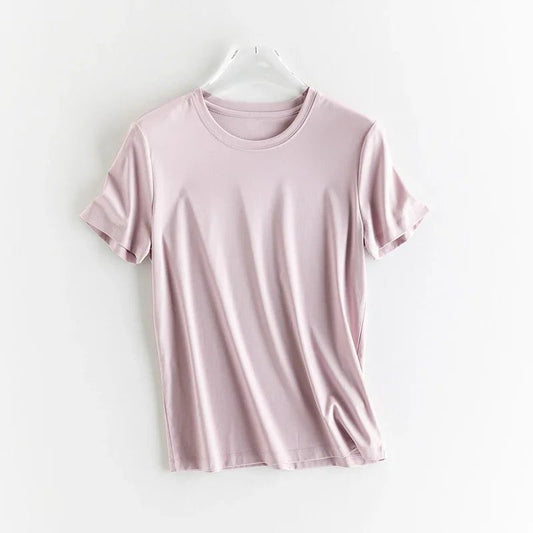 Luxury Silk Cropped T-Shirts for Women