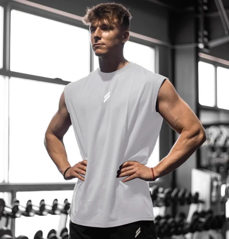 Men's Breathable Mesh Tank Top for Summer Fitness