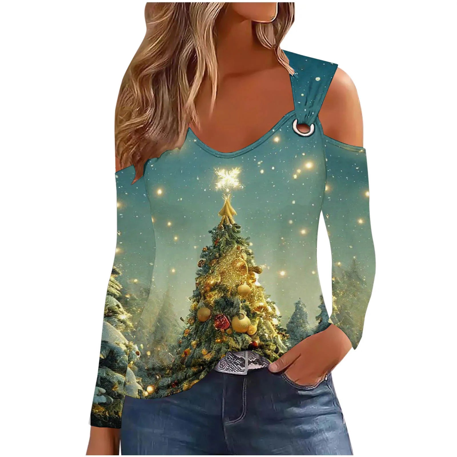 Chic Women's Christmas Cotton T-Shirts Collection
