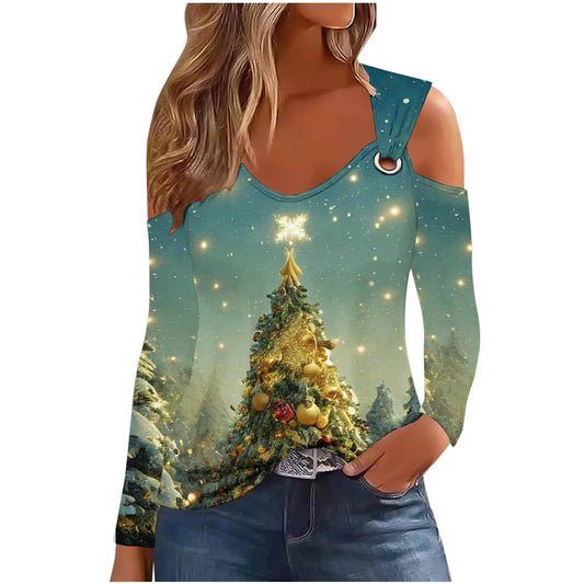 Chic Women's Christmas Cotton T-Shirts Collection