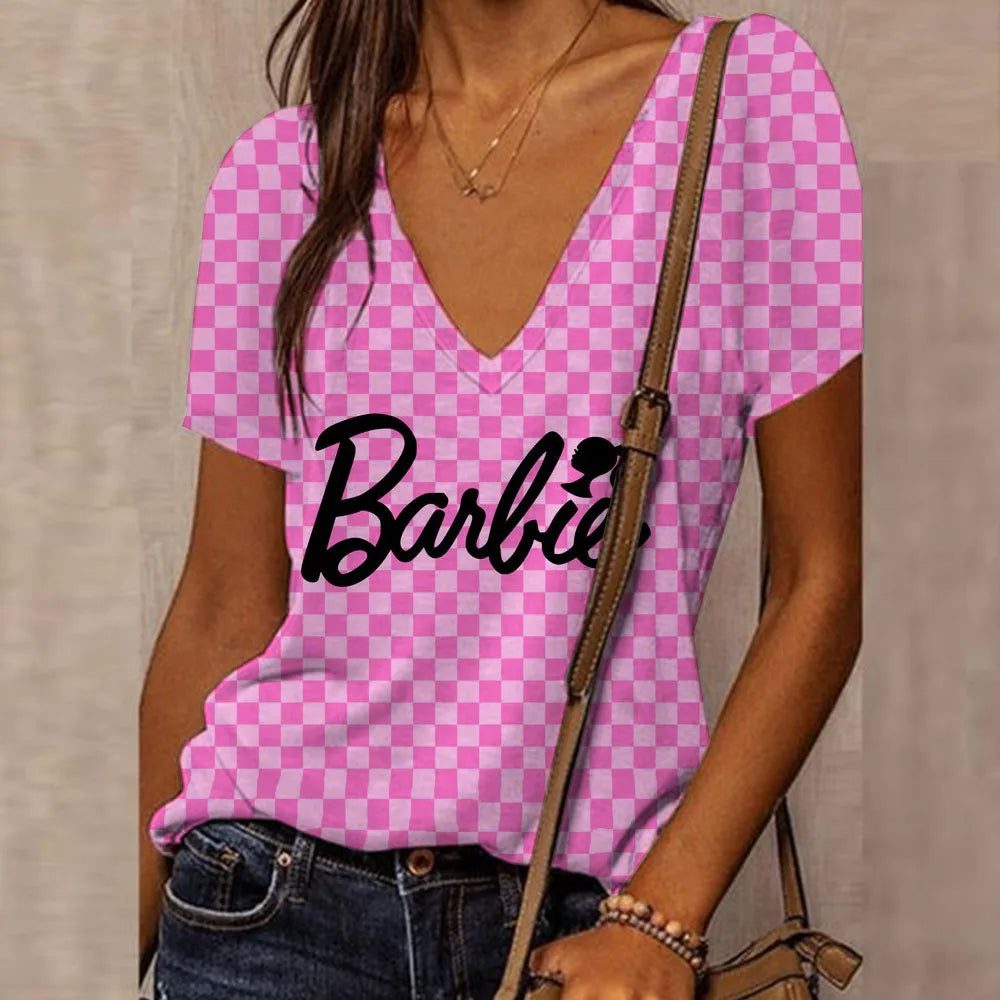 Casual V-Neck Summer T-Shirt for Women