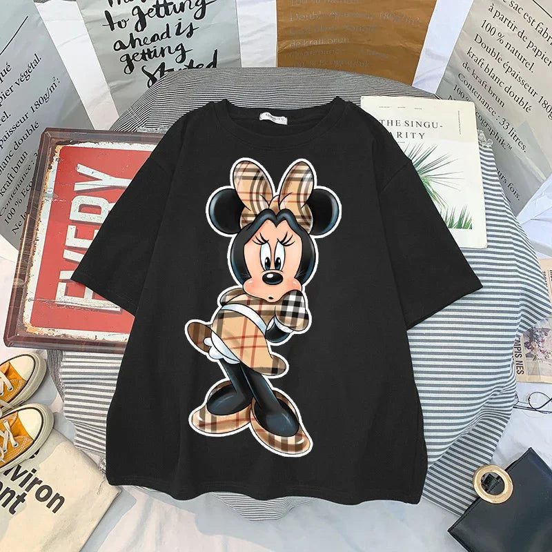 Vintage Oversized Mickey Minnie T-Shirt for Women