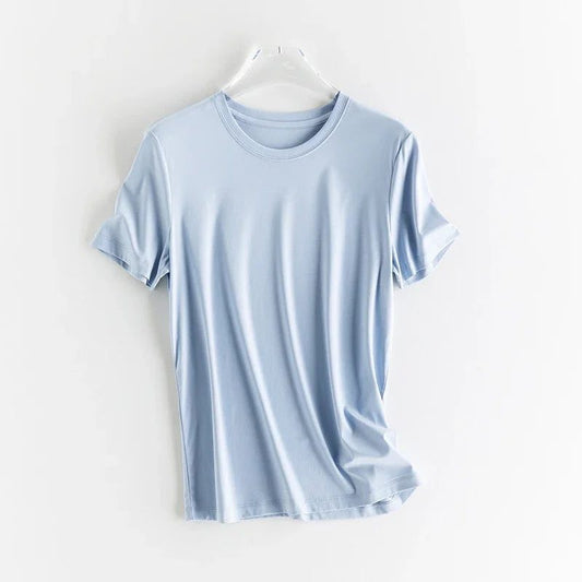 Luxury Silk Cropped T-Shirts for Women