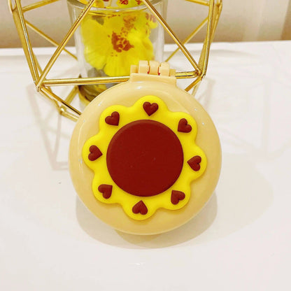 Portable Cartoon Folding Hair Brush with Mirror