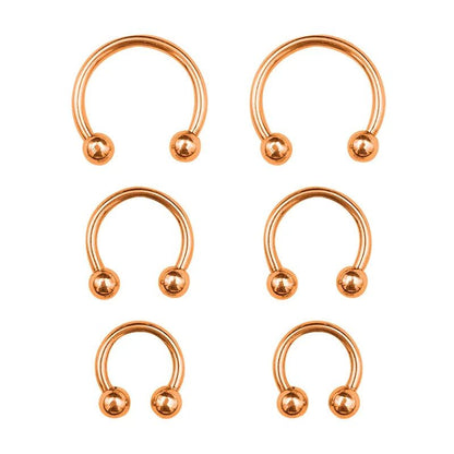 6PCS Stainless Steel Horseshoe Fake Nose Rings