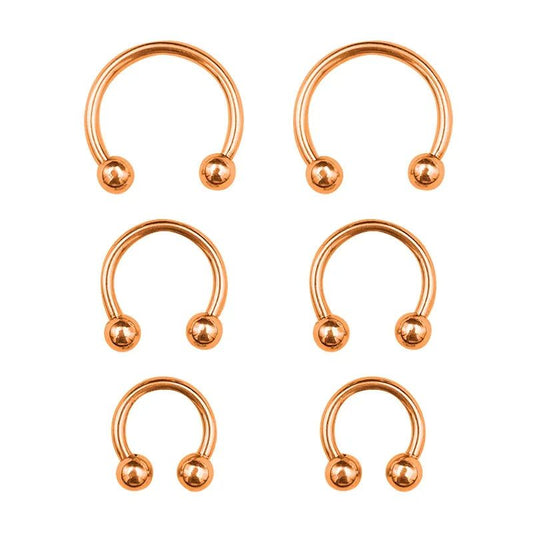 6PCS Stainless Steel Horseshoe Fake Nose Rings