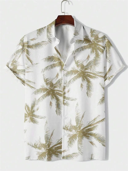 Men's 3D Printed Hawaiian Polo Shirt Summer