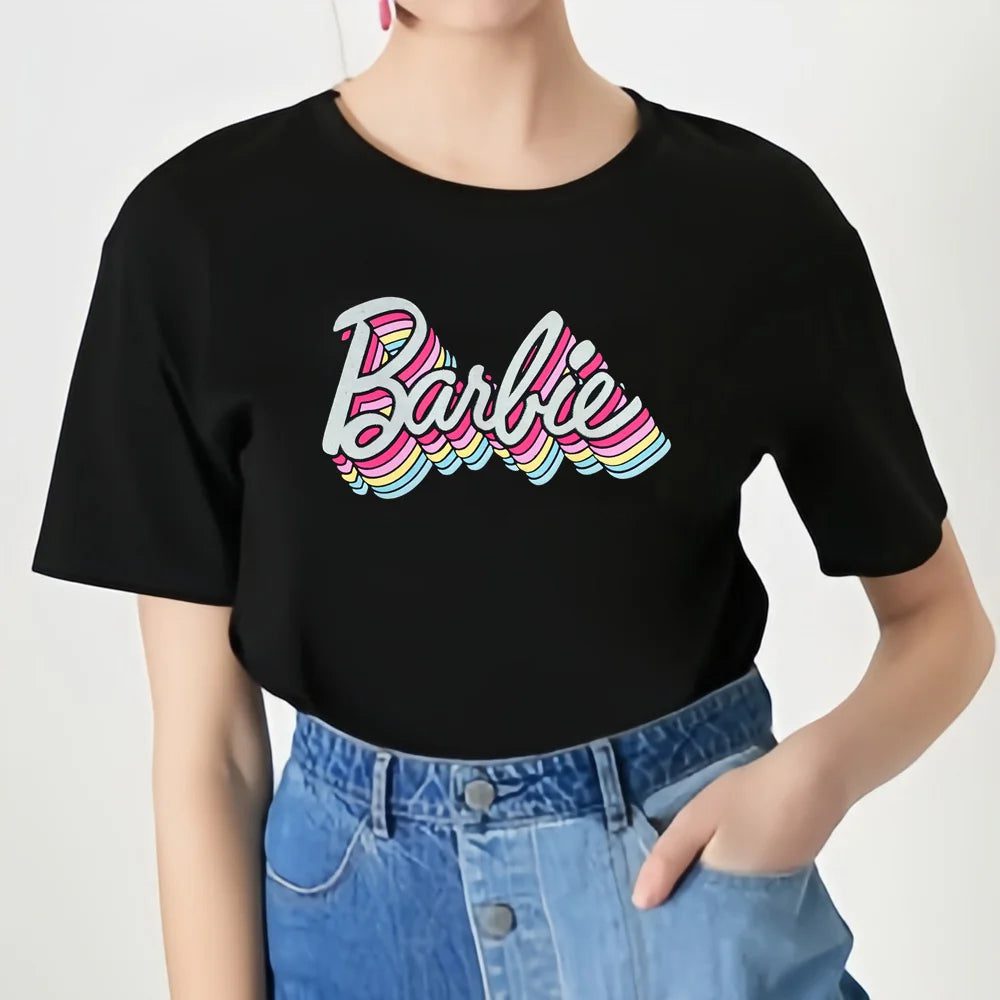 Barbie T-Shirt Women: Soft Cotton Summer Tops for Girls