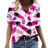 Pink V-Neck Casual T-Shirt for Women